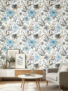 1 Cuộn Giấy Dán Tường Hoa Văn Xanh Dương, Phong Cách Bohemian, Giấy Dán Tường PVC Có Thể Tháo Rời, Thiết Kế Tự Dính Hiện Đại. Miếng Dán Tường Đa Năng Và Trang Trí Nhà Cửa này phù hợp để trang trí tủ, điểm nhấn phòng ngủ, tấm dán tường, cũng như các bức tường tạo điểm nhấn hoặc trang trí nội thất khắp nhà. - Nhiều màu - Xem 4