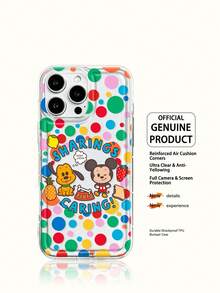 Miniso 1個迪士尼手機殼，輕巧、防滑且防摔。透明手機殼適合夏季手機殼，卡通和動漫手機殼 iPhone17 17Air 17pro 17promax11 12 13 15 16pro 16promax 14Plus 15Plus 16Plus 15pro 16promaxXR 送給朋友和家人的節日禮物， - 無色 - 查看 1