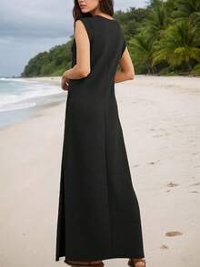 Women Short Dresses - Black - View 3