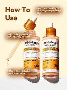 Dr.Melaxin Kojic Acid Turmeric 煥采去角質精華 80ml 1瓶 植物複合成分 溫和軟化死皮細胞 保濕舒緩 多用途浸潤細緻化 適用粗糙暗沉肌膚的日常臉部護理 - 去角質煥亮曲酸薑黃精華 80ml - 查看 5