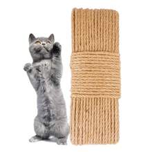 Cuerda de Sisal DIY para árboles de gato, poste rascador, juguete, marco de escalada para gatos, cuerda de repuesto para afilar garra de gato - 6 mm-50 m - Ver 3