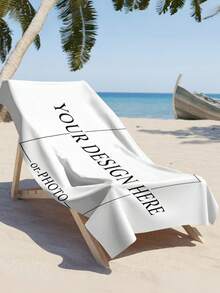 1pc Custom Photo And Logo Beach Towel, Personalized Text Beach Towel, Custom Designed Beach Towel With Your Design, Quick-Drying Towel, Personalized Gift, Suitable For Camping, Travel, Beach Accessory Towel, Super Absorbent - Multicolor - View 7