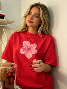 Women T-Shirts - Red - View 2