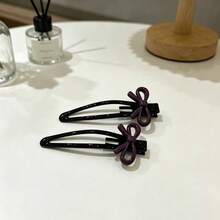 Korean Style Premium Bow Hair Clip For Women, Fashionable Hair Accessory For Organizing Loose Strands, 2026 Summer New Arrival - Multicolor - View 9