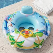 Baby Swim Ring, Children's Swim Ring, Shark Shaped Inflatable Swim Ring Baby Pool Float Summer Boys And Girls Inflatable Swim Toy Cartoon Swim Ring Suitable For Toddlers, Beach - Blue - View 6