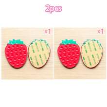 Strawberry Shaped Silicone Phone Suction Cup, Strong Suction Hands-Free Stand, Bathroom Mirror Kitchen Binge-Watching Car Navigation, Universal For Apple All Models, Cute Gift For Girls - Multicolor - View 18