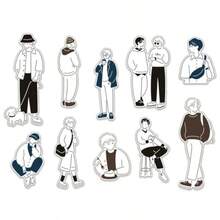 Amie Sticker アミ ステッカー かわいい フレークシール 水彩ガール 上質紙 日本製 - シンプルボーイ - チェックする 2