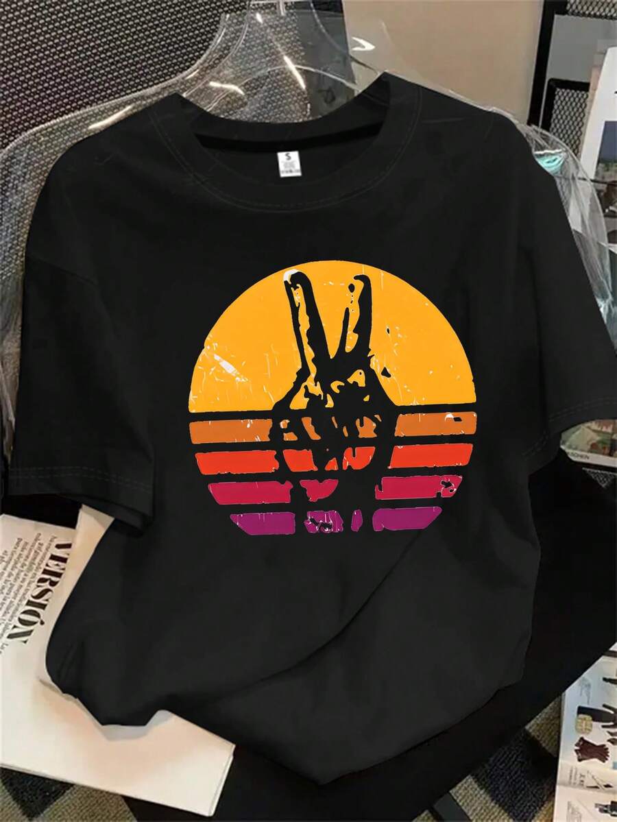 Halloween Graphic T-Shirt - Black - View 1