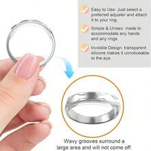 5/1pc Ring Size Adjuster, Loose Ring Protector, Suitable For Any Ring, Never Slips Or Rotates, Invisible Ring Adjuster With Transparent Spiral Spring, Resizing Tool, Diamond Ring Wrapping And Anti-Slip Protective Sleeve. - Multicolor - View 9