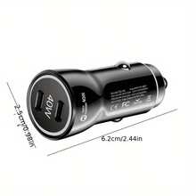 40W 雙 PD 快充車用充電器，USB Type-C 快充 3.0 車用點菸器手機轉接頭，[40W 雙車用充電器] 40W 雙 PD 車用充電器附 USB Type-C 快充，快充 3.0 | 便攜式旅行充電器，雙埠充電器，車用點菸器轉接頭適用於旅行和居家使用，40W USB-C 車用快充充電器，雙埠 PD3.0 Type-C 車用充電器插頭 | 相容於 16 15 14 13 12 Pro Max S24/S23/22 Pixel 9 8 Pro - 均碼 - 查看 4