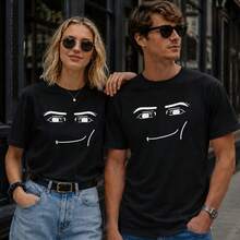 Anime Robot Robloxs Face T-Shirts, Funny Shirt ,Graphic Tees ,Crew Neck Short Sleeve T Shirts ,Women Clothing ,Harajuku T Shirts, Tee ,Summer Tops - 黑色 - 查看 1