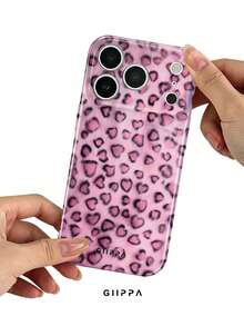 GIIPPA 1 Pieza Funda de teléfono con diseño hiperrealista de corazón de leopardo rosa, compatible con iPhone 17 Pro Max, 16 Pro Max, 15 Pro Max, 14 Pro Max, funda de teléfono coreana de alta gama e interesante, también se ajusta a 11/12/13/14/15/16 Pro Max Plus, diseño elegante adecuado tanto para hombres como para mujeres, regalo ideal para la novia en Navidad, San Valentín, Pascua, temporada de bodas y cumpleaños - Multicolor - Ver 3
