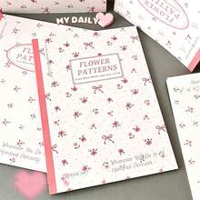 Cuaderno Floral Rosa de 9.8*6.89 Pulgadas, Diario con Portada Colorida, Planificador Simple, Cuaderno de Oficina/Hogar, Portátil, Útiles Escolares, Cuaderno de Líneas Simples para Estudiantes - B5 - Ver 4