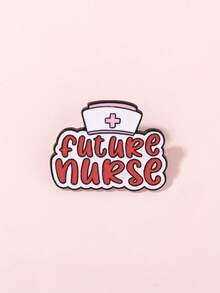 1pc Nurse Cap Letter Brooch, Alloy Oil Drop Clothing Accessory, Funny Brooch, Pin Badge, Hat Pin, Backpack Badge, Bag Charm - Multicolor - View 8