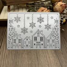 Town House 金屬切割模具 聖誕樹 雪花 鹿 聖誕老人 壓花模板 碳鋼模板 適用於卡片製作 剪貼簿 手冊 禮物裝飾 - 銀白色 - 查看 3