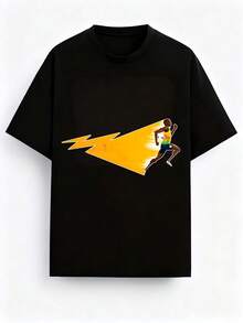 T-shirt da uomo a maniche corte - nero - Visualizzare 2