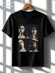 Men T-Shirts - 黑色 - 查看 1