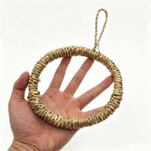 Best-Selling Parrot Toy Handmade Woven Round Swing Ladder Hanging Ring Chewing And Beak Grinding Supplies For Tiger Parakeet - View 4