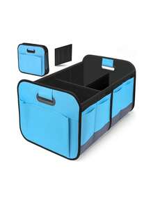 Multifunctional Car Storage Box, Stylish Spacious Passenger Seat Storage Box, Car Organizer Trunk Storage Box Oxford Fabric Storage Box Large Capacity Foldable, Multipurpose Trunk Organizer Box, Easy To Clean Car Storage Solution, Car Interior Organizer Box, Essential Car Storage Box - Suitable For Sedan/SUV/MPV Passenger Seat And Trunk - Black - View 10