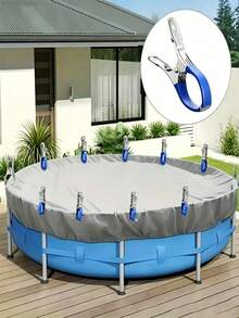 6/1/10pcs/12pcs Swimming Pool Cover Clips, Large Beach Chair Towel Clips, Cruise Ship Pool Chair Towel Rack, Heavy Duty Windproof Clips, Suitable For Pool, Curtain, Beach Supplies, Durable Windproof Fixing Device, Used For Securing Swimming Pool Cover - Multiple Styles - View 6