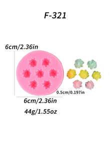 1 Bộ 7 Khuôn xoay bằng silicon dùng để làm nến, đồ trang trí nội thất, nến tự làm, xà phòng, sáp, nhựa, thạch cao, đồ thủ công - Hồng - Xem 7