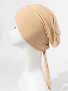 Awegeo Soft Stretchy Tie Back Turban Headwrap For Women, Middle Eastern Style Muslim Hijab Cap, Elastic Chemo Headwear Sleep Cap For Hair Care - Multicolor - View 13