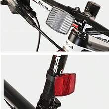 3pcs Waterproof Bicycle Safety Reflective Mirror Kit, High Visibility Front/Rear/Frame Reflective Mirrors And 1 Seat Post Reflective Mirror, Easy Installation Night Riding Accessory, Suitable For Mountain Bikes And Road Bikes - Yellow - View 6