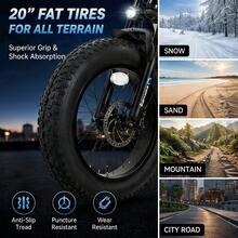 Adult Electric Bicycle, 48V 15AH Battery, 1000W Motor, 20-Inch Tires, - 專業版 - 查看 7