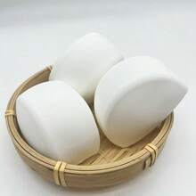 逼真麵包捏捏樂玩具，柔軟慢回彈壓力緩解捏捏玩具，放鬆紓壓用 - 白色 - 查看 1
