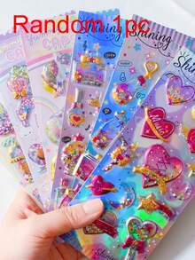 Bubble Shiny Stickers Mini Japanese New Cartoon 3D Embossed Stickers Scrapbook DIY Decoration Diary Stationery Study Cute Stickers - Multicolor - View 9