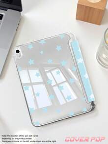 藍星海龜雙面彩繪效果壓克力水晶保護殼，相容 iPad Air 8(M4)2026(11-Inch)/(13-Inch)、10th Gen、10.2/Mini6/Mini7/9.7-Inch，相容 Galaxy Tab A9 Plus，3+Y 折疊防彎曲，強化矽膠護角，自動喚醒/睡眠功能，內置筆槽，多角度可折疊支架，完美日常保護，節日禮物 - 彩色 - 查看 8