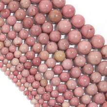 1 String Natural Red Jasper Round Beads 4/6/8/10mm, Fashion Handmade DIY Jewelry Making Spacer Beads For Bracelet Necklace Accessories - Rhodonite - View 5