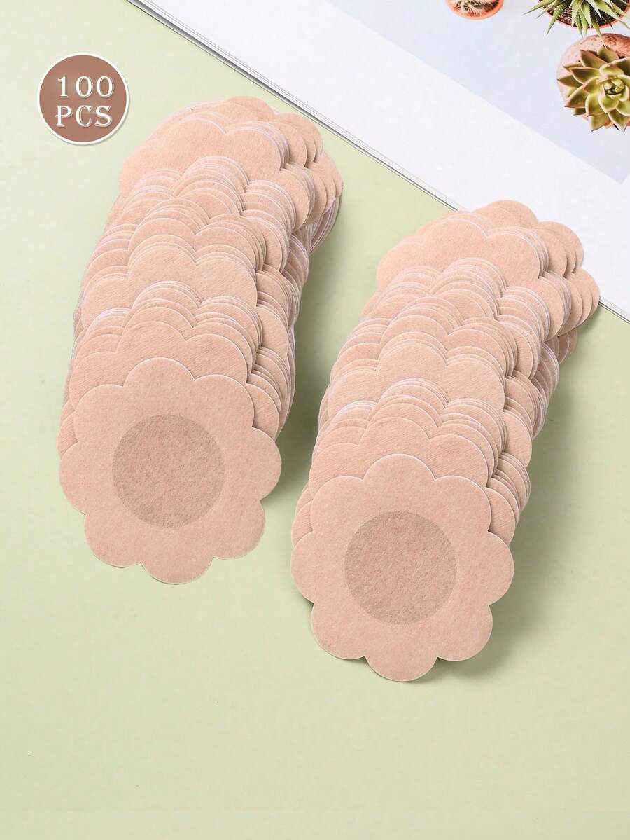 100入/包一次性乳貼，無縫透氣自黏隱形胸貼，女性內衣配件，低胸晚禮服胸貼，防走光乳貼，婚紗攝影用品，婚紗配件