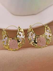 1 par de pendientes encantadores, diseñados para mujeres, adecuados para bodas, compromisos, fiestas de aniversario, regalos del Día de San Valentín - 1# - Ver 5