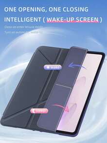1個深藍色矽膠Y型摺疊平板保護殼，適用於iPad Mini 1/2/3/Mini 4/Mini 5/Mini 6/Mini 7/Air/Air 2/9.7/10.2/10.5/Air 4/Air 5/10.9/Pro 11"/10代/Air 11-In.(M2)-2024/Pro 11-In.(M4)-2024/Air 11-Inch (M3) 2025/(A16) 11 Inch 11代 2025/Air 8(M4)2026(11-Inch)機型，不含筆，Y型摺疊可調式多角度支架，PU皮革+TPU全覆蓋防震耐磨，蜂巢散熱，磁吸休眠/喚醒，極簡輕量，可摺疊平板保護殼Y型平板保護殼無筆槽 - 深藍 - 查看 6