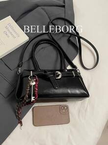 BELLEBORG Elegant Versatile Vintage Textured Women's Handbag - Black - View 9