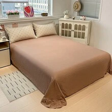 4-Piece Ruffled Duvet Cover Set, Soft And Comfortable Bedroom Bedding, Ruffled Design With Cute Floral And Cartoon Animal Patterns, Breathable And Soft All-Season Bedding Set, Includes 1 Duvet Cover, 1 Bed Sheet, 1 Or 2 Pillowcases, No Filling, Suitable For Bedroom, Dorm, Home Use, Multiple Size Options - Maroon - View 8
