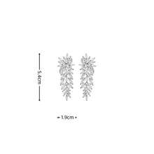 1 Pair Of Fashionable Flower Shaped Earrings, Sweet And Exquisite EarringsSuitable For Women's Daily Commuting ﻿ - Silver - View 5