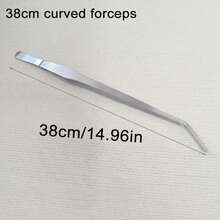 Aquarium Stainless Steel Tweezers Straight And Curved Style Aquatic Plant Tongs Long Tweezers Fish Tank Cleaning Tool - View 12