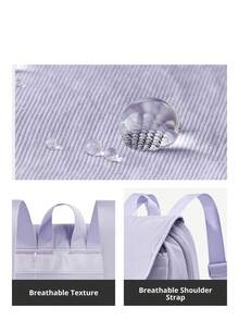 CAMEL CROWN Foldable Large Capacity Travel Bag Backpack Short Distance Travel Fitness Storage Bag - Lilac - View 3