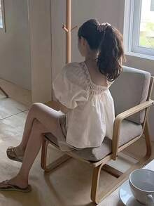 Women Blouses & Shirts - Apricot - View 4