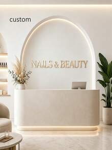 1PC Biển hiệu salon làm đẹp tròn tùy chỉnh cá nhân hóa, biển hiệu logo - Acrylic cắt laser hai lớp, phù hợp làm biển hiệu studio thương mại, trưng bày kinh doanh salon và spa. - Nhiều màu - Xem 7