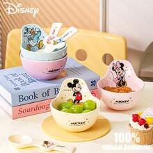 Disney Official Authentic Mickey 4.6-Inch Rice Bowl Ceramic Bowl Tableware Household Cartoon Small Bowl Couple's Essential Bowl Ceramic Rice Bowl Household High Beauty Birthday Companion Gift Item - Multicolor - View 4