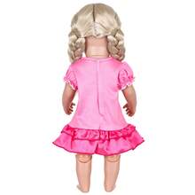 Vestido de muñeca para niños de 16-18 pulgadas con estampado de conejo, estilo volantes rosa, atuendo divertido para disfrazarse, idea de regalo de cumpleaños para niños, juguete divertido para niños (muñeca no incluida) - Multicolor - Ver 8