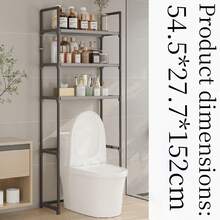 1 chiếc kệ phòng tắm 2-3 tầng, giá lưu trữ đa lớp cho bồn cầu và máy giặt, kệ đứng tiết kiệm không gian và chắc chắn, kệ nhựa dày với khả năng chịu tải mạnh, ống kim loại ghép dày 16mm bền bỉ, phù hợp để lưu trữ đồ dùng phòng tắm và mỹ phẩm, sử dụng đa cảnh, dễ lắp đặt và bền bỉ, vật dụng lưu trữ gia đình giúp căn hộ nhỏ gọn gàng và mở rộng, siêu tiện dụng cho việc sắp xếp phòng tắm - Nhiều màu - Xem 7