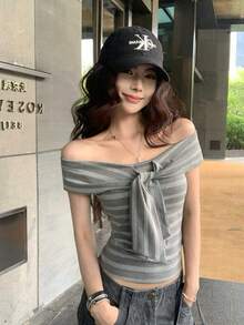 Women Tops - Grey - View 2