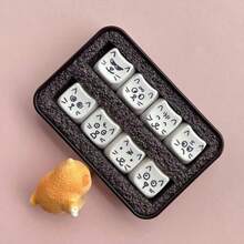 Cute Cat Art Keyboard Keycap Set, 8pcs White Cartoon Cat Face Custom Keycaps, OEM Specification PBT Keycaps For Mechanical Keyboards, Cute Gaming Keyboard Accessories, Funny Cat Lover Gift - View 12