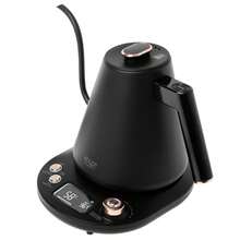 Adler Electric Gooseneck Kettle Temperature Control Kettle 1L 1100W LED Display 40-100°C 13 Temp Settings 120min Keep Warm Buzzer Auto Shut-Off 360° Base Black Gold - EU E Type Plug(220-240V) - View 5