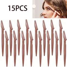 Set Pemangkas Alis 6/15/24pcs, Pemangkas Alis, Pemangkas Gagang Panjang, Pembentuk Alis, Alat Kecantikan untuk Membentuk Alis, Penghapus Kapalan, Pisau Cukur, Pemangkas Alis Presisi, Pisau Cukur Wajah & Leher - MultiWarna - View 15