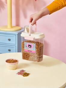 1個寵物食品罐，附量杯的貓糧儲物桶，2000ml/2500ml儲物容器。可用作貓糧或狗糧儲物盒，狗糧儲物容器 - 多色 - 查看 3